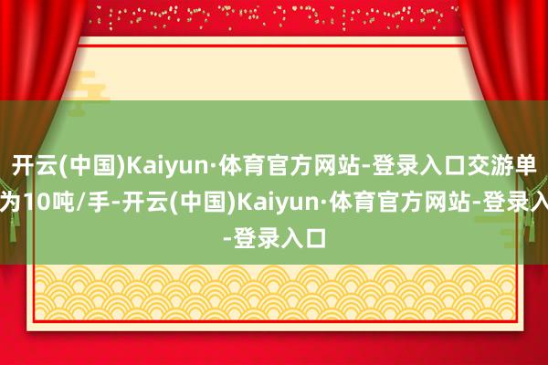 开云(中国)Kaiyun·体育官方网站-登录入口交游单元为10吨/手-开云(中国)Kaiyun·体育官方网站-登录入口