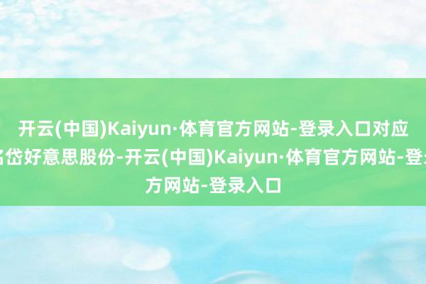 开云(中国)Kaiyun·体育官方网站-登录入口对应正股名岱好意思股份-开云(中国)Kaiyun·体育官方网站-登录入口