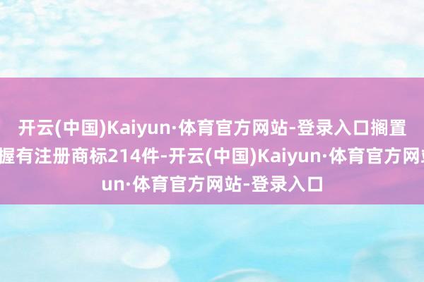 开云(中国)Kaiyun·体育官方网站-登录入口搁置现在公司共握有注册商标214件-开云(中国)Kaiyun·体育官方网站-登录入口
