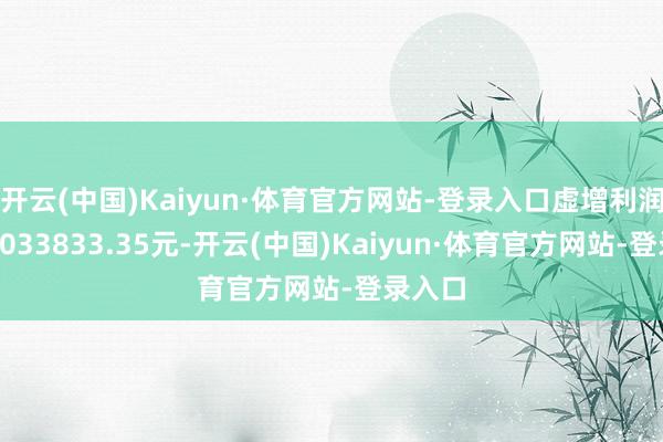 开云(中国)Kaiyun·体育官方网站-登录入口虚增利润高达5033833.35元-开云(中国)Kaiyun·体育官方网站-登录入口