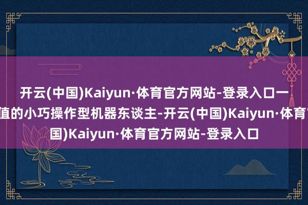 开云(中国)Kaiyun·体育官方网站-登录入口一个能创造真不二价值的小巧操作型机器东谈主-开云(中国)Kaiyun·体育官方网站-登录入口