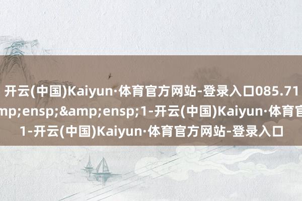 开云(中国)Kaiyun·体育官方网站-登录入口085.71   1-开云(中国)Kaiyun·体育官方网站-登录入口