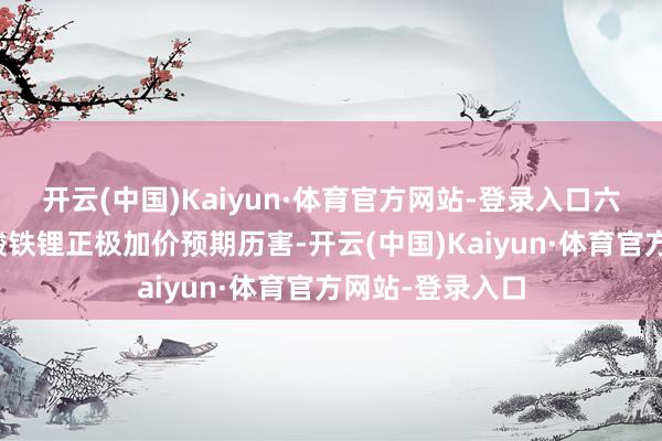开云(中国)Kaiyun·体育官方网站-登录入口六氟磷酸锂和磷酸铁锂正极加价预期历害-开云(中国)Kaiyun·体育官方网站-登录入口